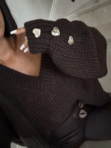 SWETER BY ME TOUS CZEKOLADOWY