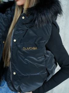 KAMIZELKA DAMSKA OLAVOGA SIERY CZARNA