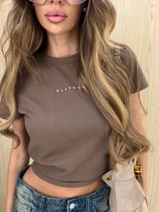 T-SHIRT OLAVOGA ESTONAR CIEMNY BEŻ