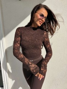 BLUZKA BY ME SKIN VELVET CZEKOLADA