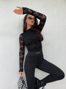 BLUZKA BY ME SKIN VELVET CZARNA