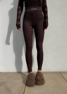 LEGGINSY BY ME FUZZY CZEKOLADOWE