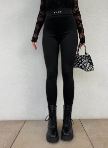 LEGGINSY BY ME FUZZY CZARNE