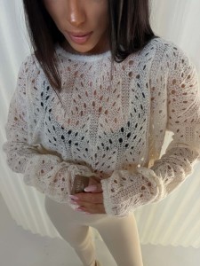 SWETER LAMANUEL ROMANCE ECRU