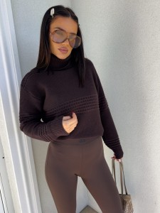 SWETER GOLF BY ME ALSO CZEKOLADOWY